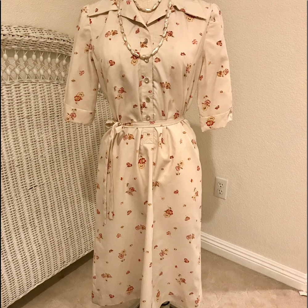Cream light weight dress